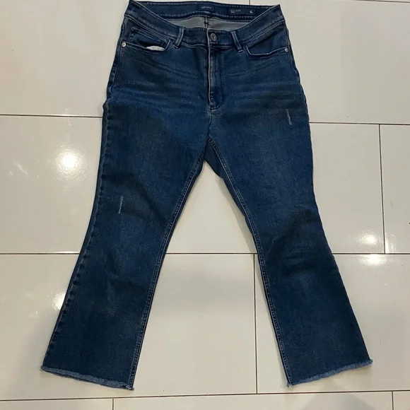 J. Jill Denim Kick Flare Ankle Jeans Women's size 6p - Picture 1 of 4